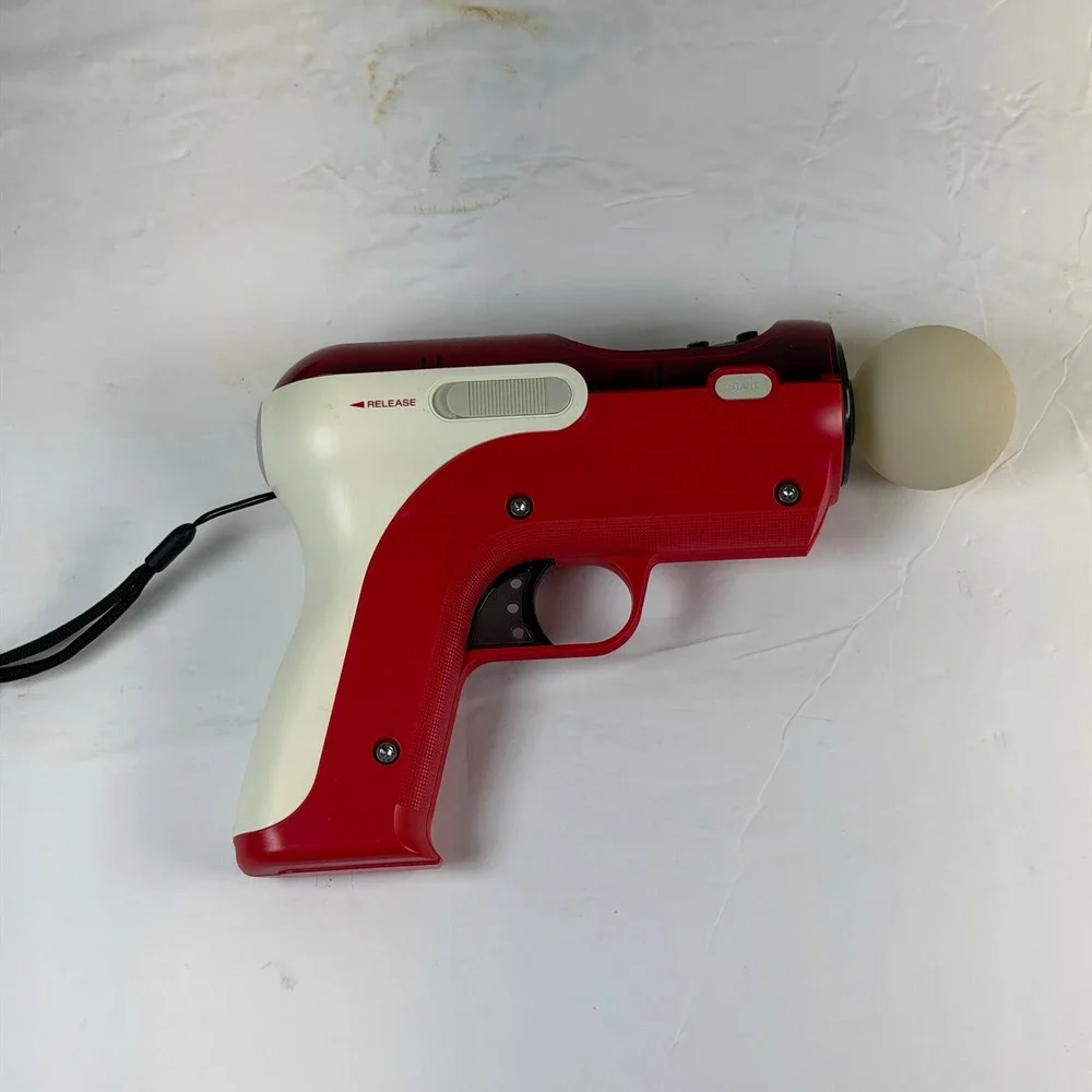 Sony PlayStation Move Shooting Attachment Red White & PS Eye Camera Bundle PS3